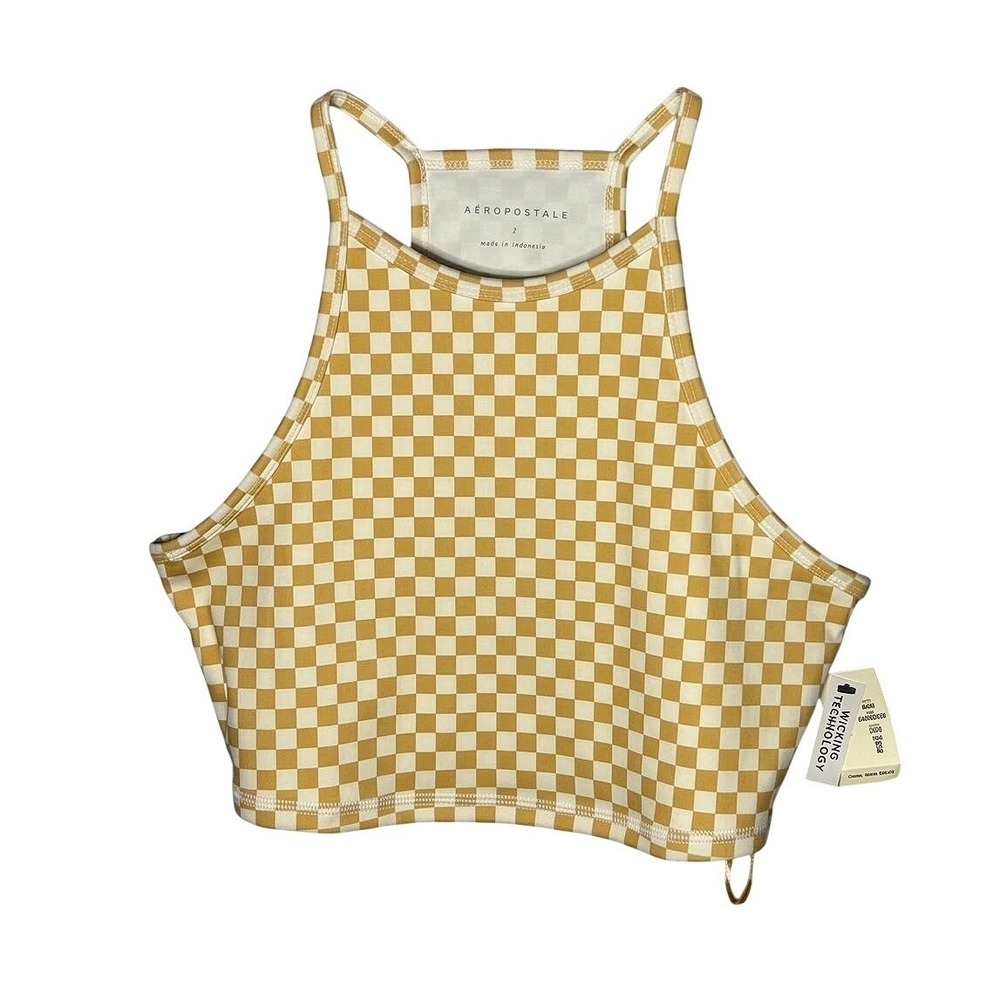 Checkerboard Halter Crop Top Fitted Stretchy Fall Harvest Spring Coastal Cowgirl